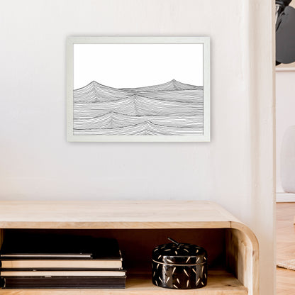 Continuous Sea Horizontal Art Print by Carissa Tanton A3 Oak Frame