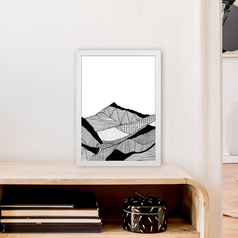 New Snowdon Portrait Art Print by Carissa Tanton A3 Oak Frame