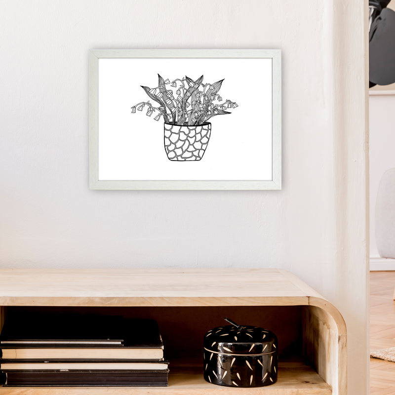 Lily of the Valley Art Print by Carissa Tanton A3 Oak Frame
