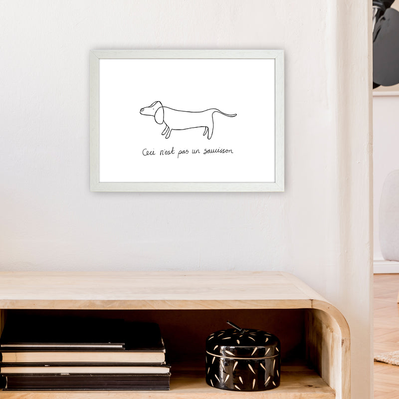 Pasunsaucisson Art Print by Carissa Tanton A3 Oak Frame