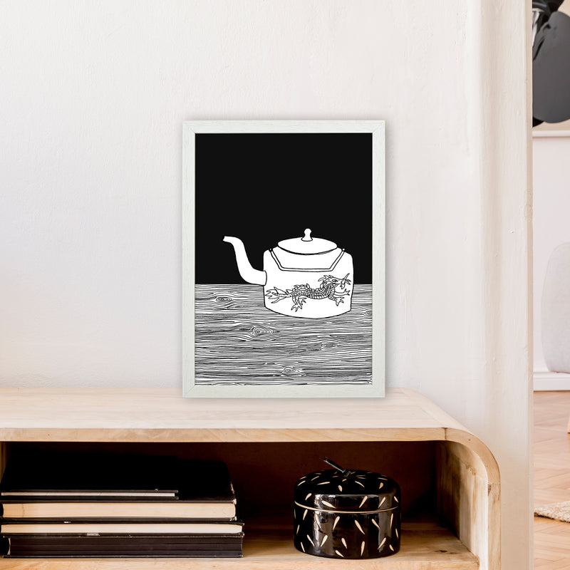 Bhutan Teapot Art Print by Carissa Tanton A3 Oak Frame