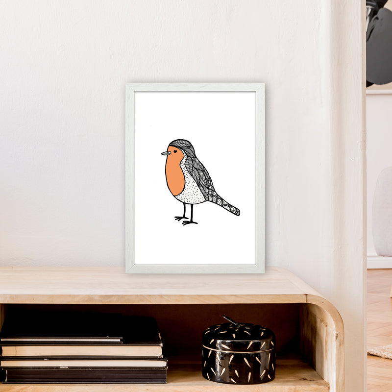 Robin Final Art Print by Carissa Tanton A3 Oak Frame