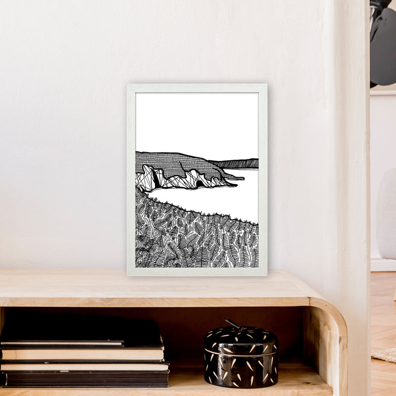 Aberdaron Art Print by Carissa Tanton A3 Oak Frame