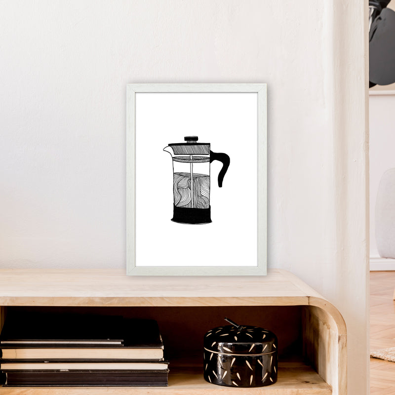 Cafetiere Art Print by Carissa Tanton A3 Oak Frame