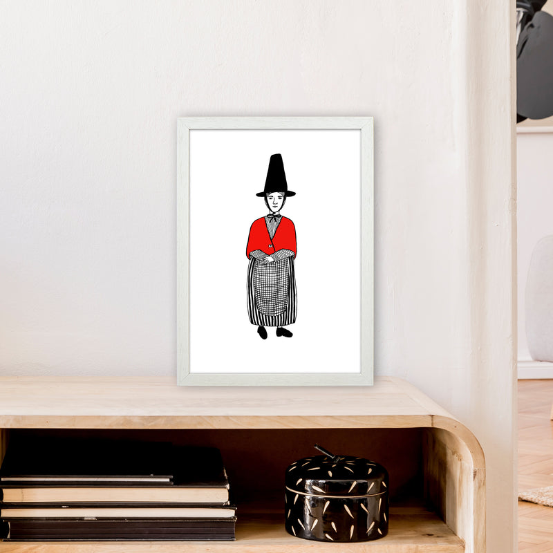 Welsh Lady Art Print by Carissa Tanton A3 Oak Frame