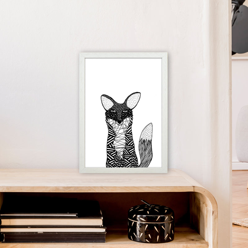 Fox Art Print by Carissa Tanton A3 Oak Frame