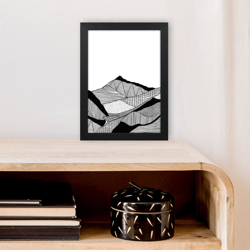 New Snowdon Portrait Art Print by Carissa Tanton A4 White Frame