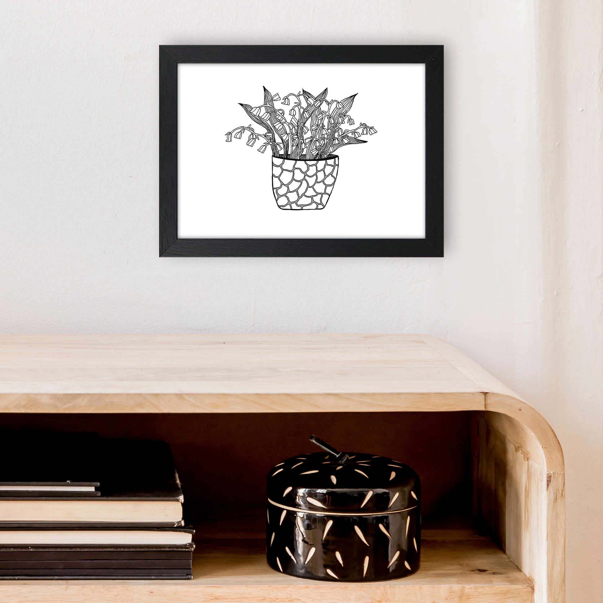 Lily of the Valley Art Print by Carissa Tanton A4 White Frame