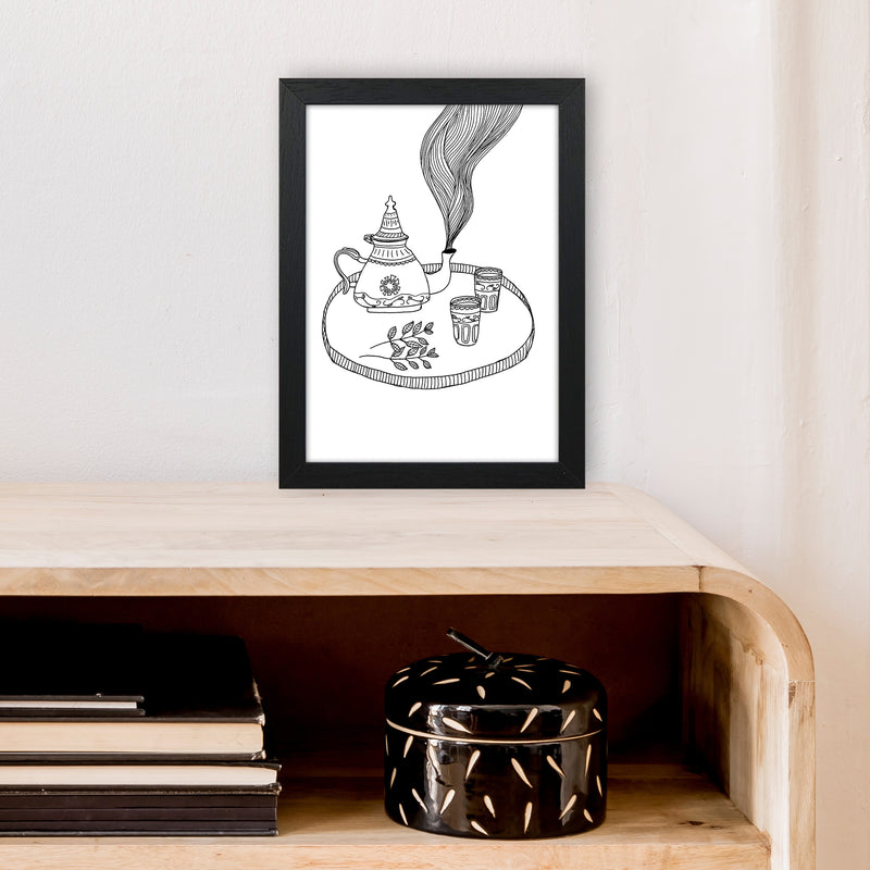 Moroccan Mint Art Print by Carissa Tanton A4 White Frame
