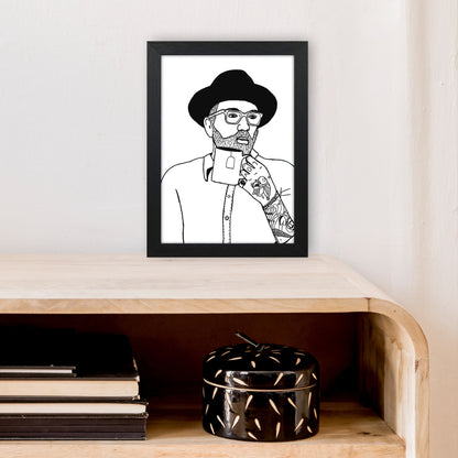 Dallas Green Art Print by Carissa Tanton A4 White Frame