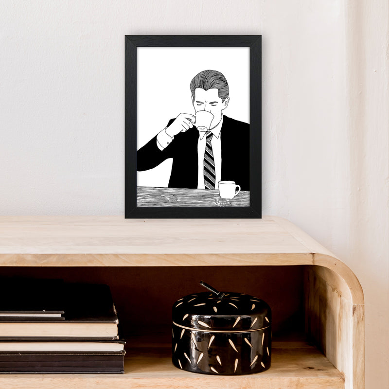 Agent Cooper Art Print by Carissa Tanton A4 White Frame