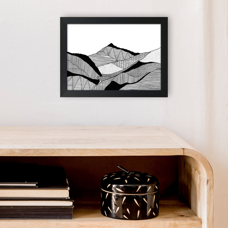 New Snowdon Art Print by Carissa Tanton A4 White Frame