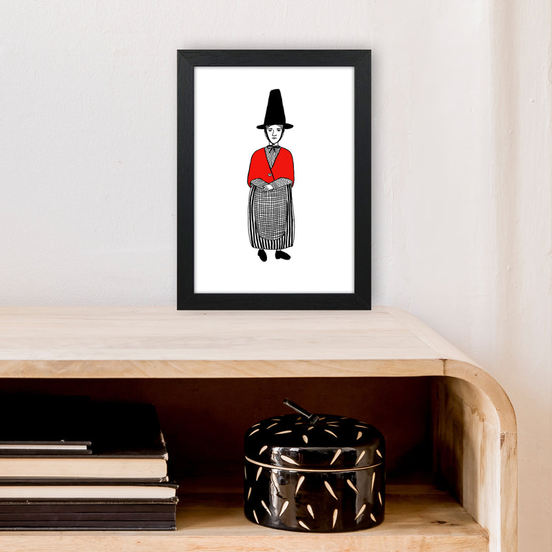Welsh Lady Art Print by Carissa Tanton A4 White Frame