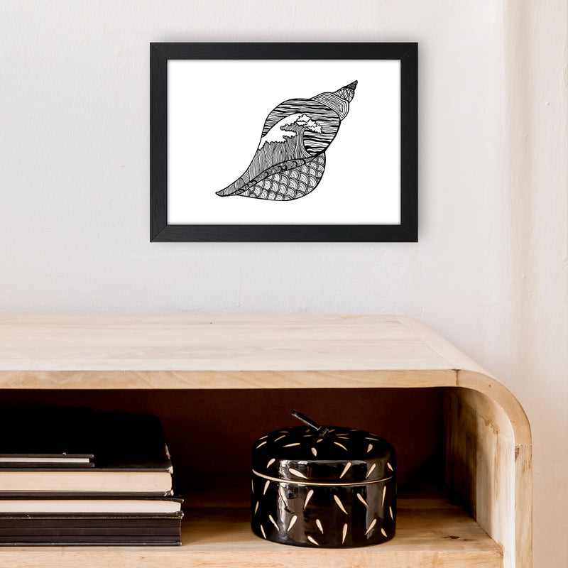 Shell Art Print by Carissa Tanton A4 White Frame