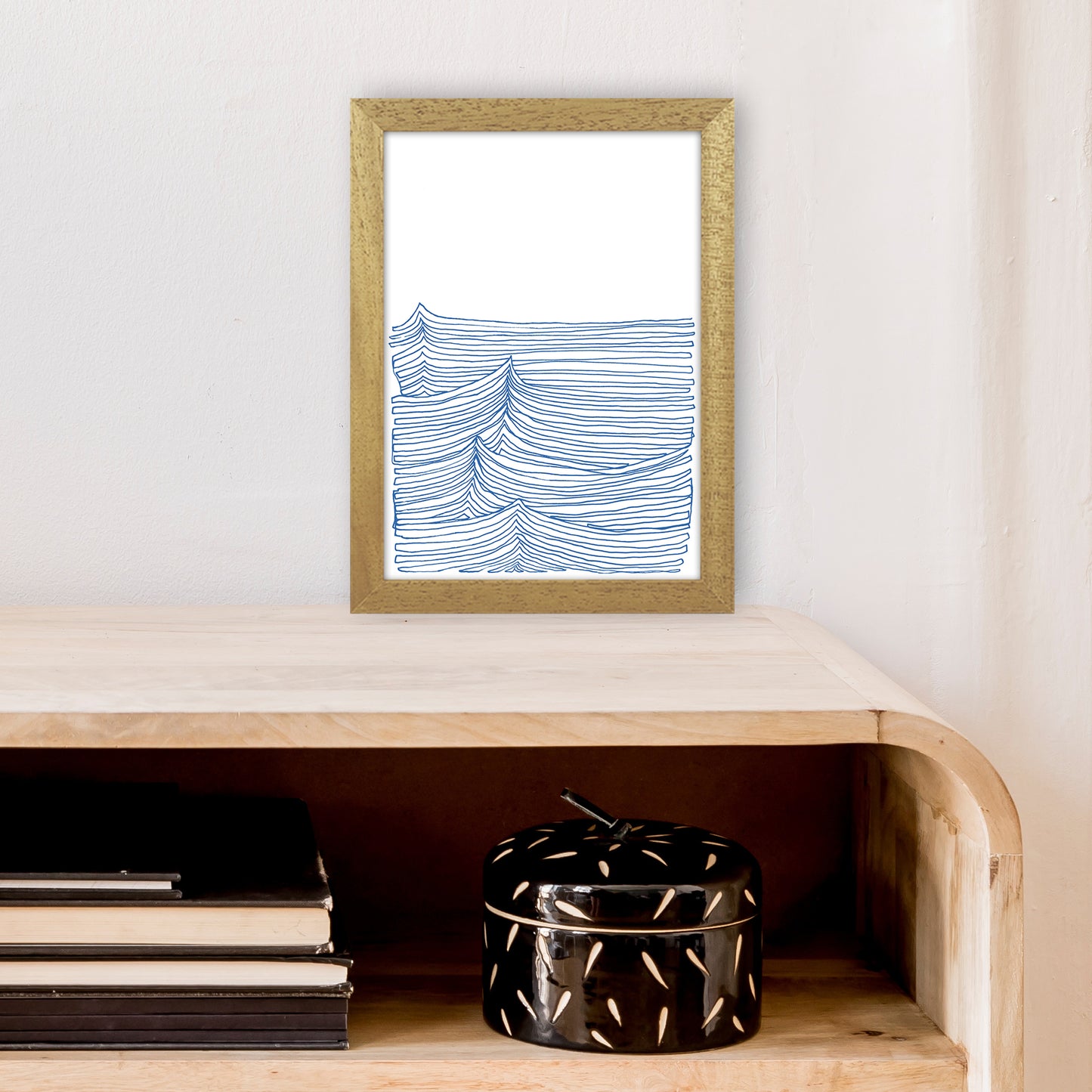 Continuous Sea Blue Art Print by Carissa Tanton A4 Print Only