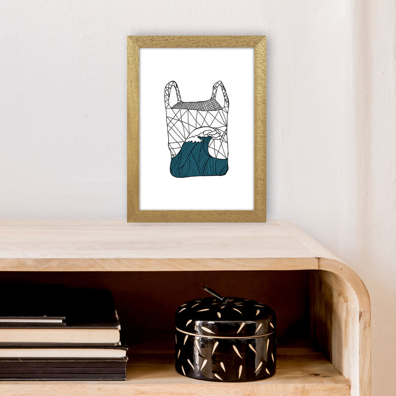 Plastic Bag Blue Art Print by Carissa Tanton A4 Print Only