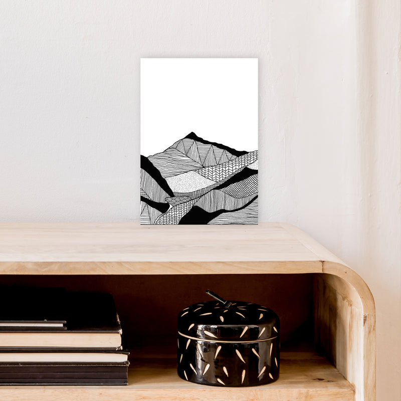 New Snowdon Portrait Art Print by Carissa Tanton A4 Black Frame
