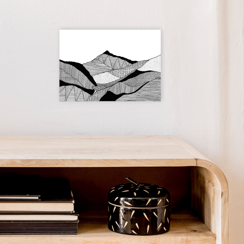 New Snowdon Art Print by Carissa Tanton A4 Black Frame