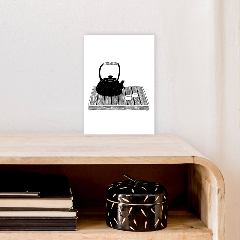 Chinese Tea Art Print by Carissa Tanton A4 Black Frame