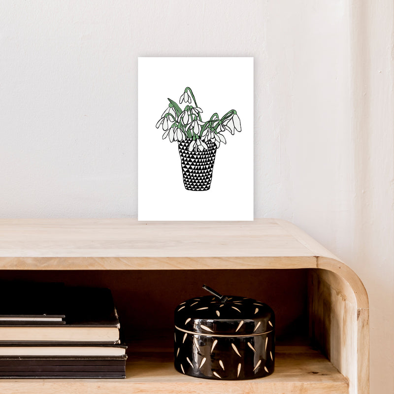 Snowdrops Art Print by Carissa Tanton A4 Black Frame
