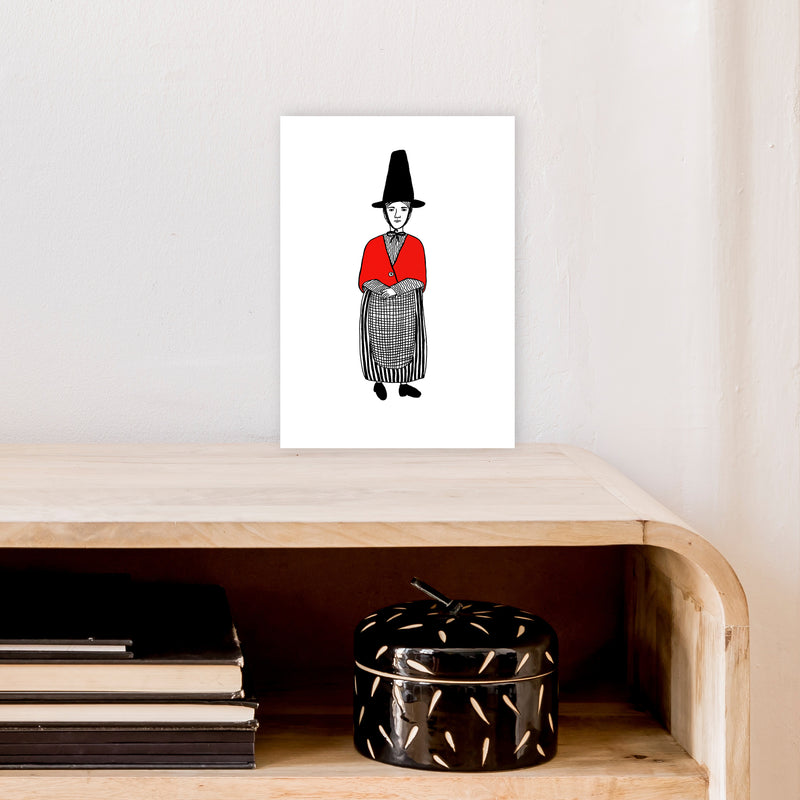 Welsh Lady Art Print by Carissa Tanton A4 Black Frame