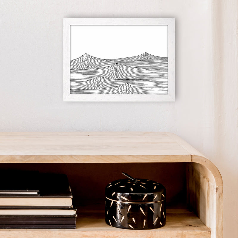 Continuous Sea Horizontal Art Print by Carissa Tanton A4 Oak Frame