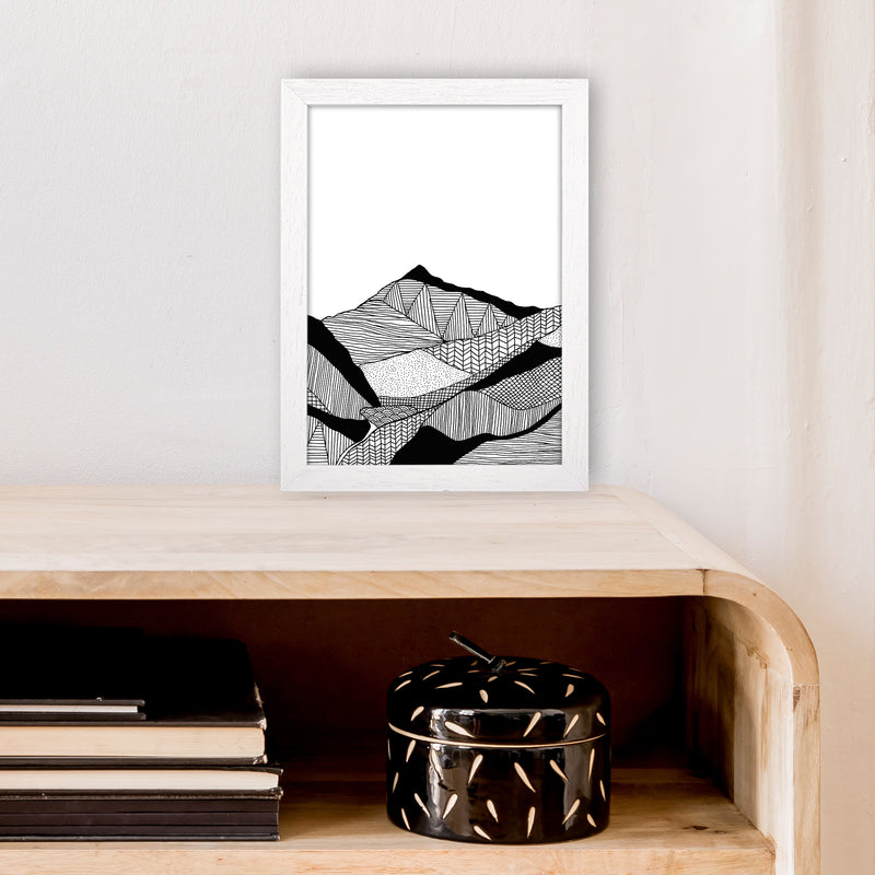 New Snowdon Portrait Art Print by Carissa Tanton A4 Oak Frame