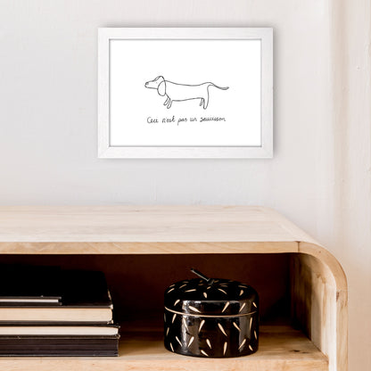 Pasunsaucisson Art Print by Carissa Tanton A4 Oak Frame
