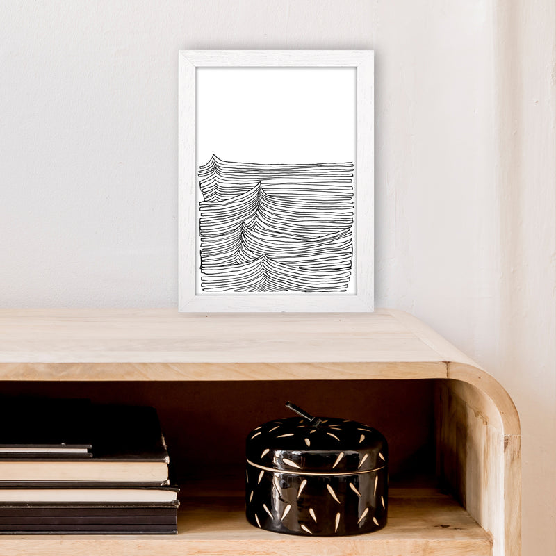 Continuous Sea Art Print by Carissa Tanton A4 Oak Frame