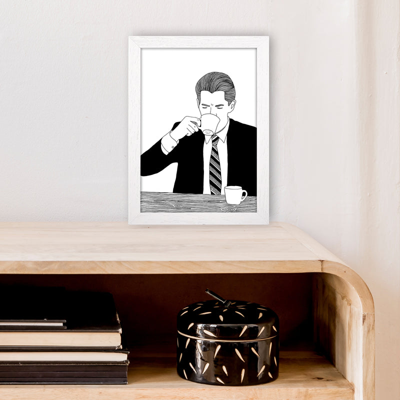 Agent Cooper Art Print by Carissa Tanton A4 Oak Frame