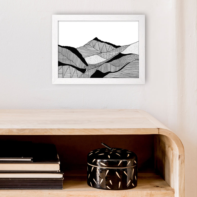 New Snowdon Art Print by Carissa Tanton A4 Oak Frame