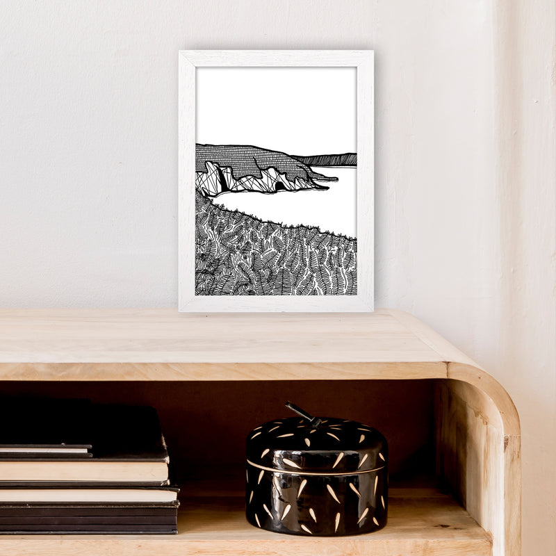 Aberdaron Art Print by Carissa Tanton A4 Oak Frame