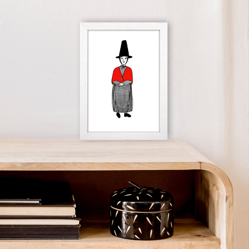 Welsh Lady Art Print by Carissa Tanton A4 Oak Frame