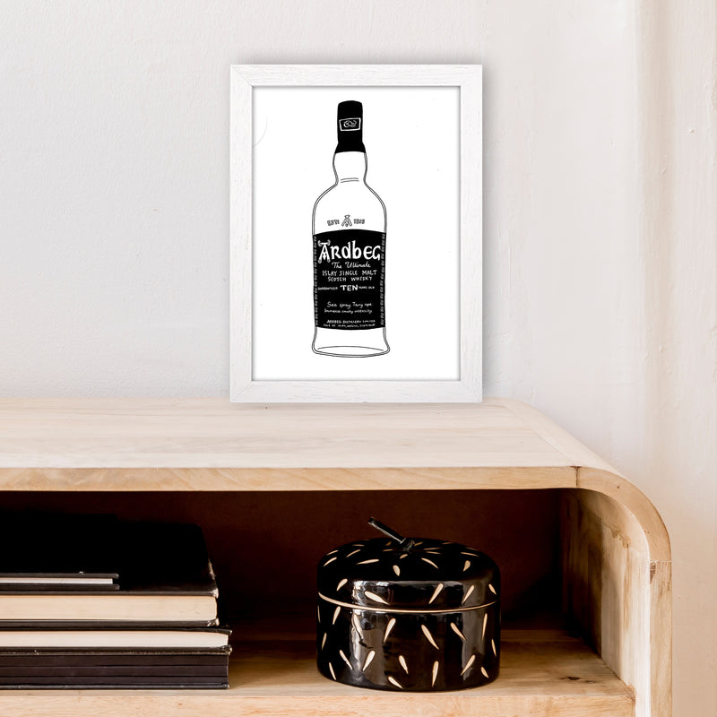 Ardbeg Art Print by Carissa Tanton A4 Oak Frame