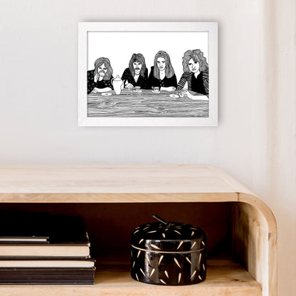 Queen Art Print by Carissa Tanton A4 Oak Frame