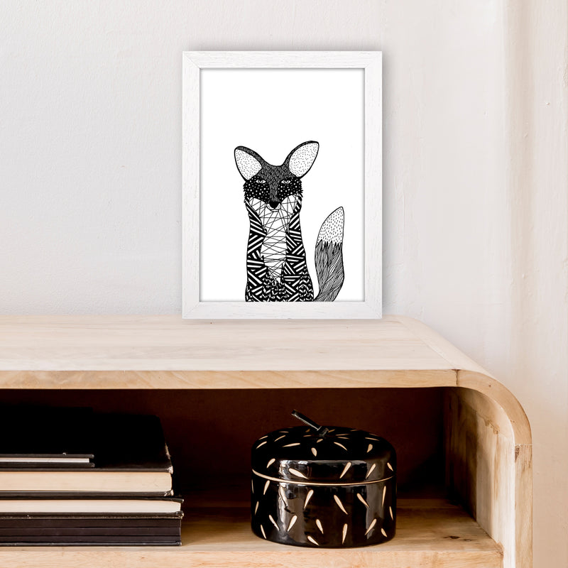 Fox Art Print by Carissa Tanton A4 Oak Frame