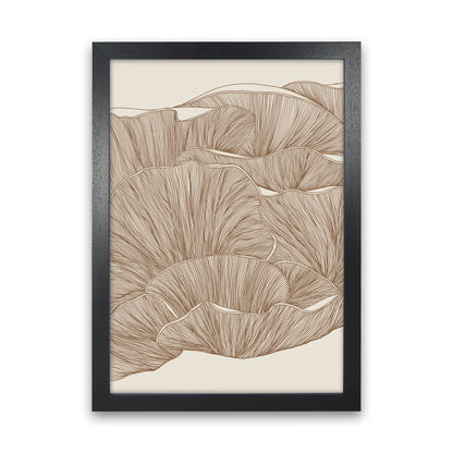 Oyster Mushrooms Brown Art Print by Carissa Tanton Black Grain