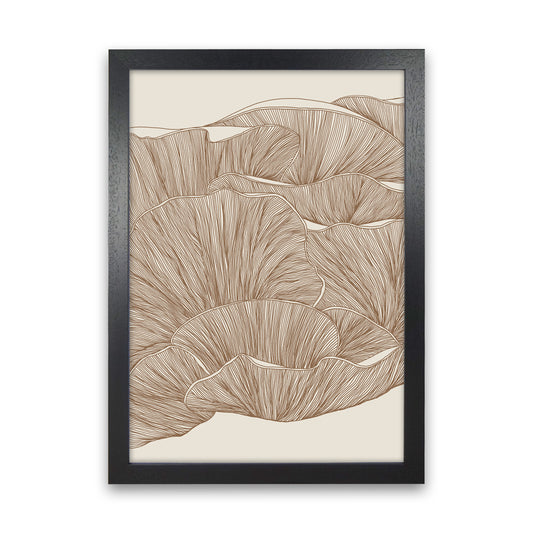 Oyster Mushrooms Brown Art Print by Carissa Tanton Black Grain