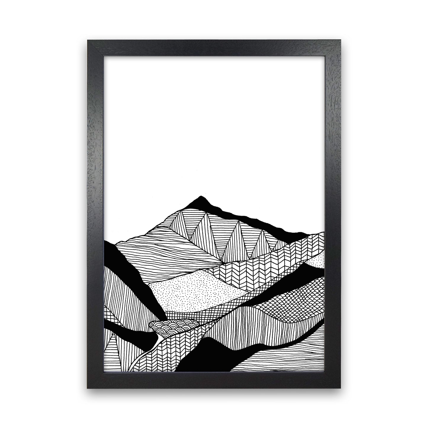 New Snowdon Portrait Art Print by Carissa Tanton Black Grain