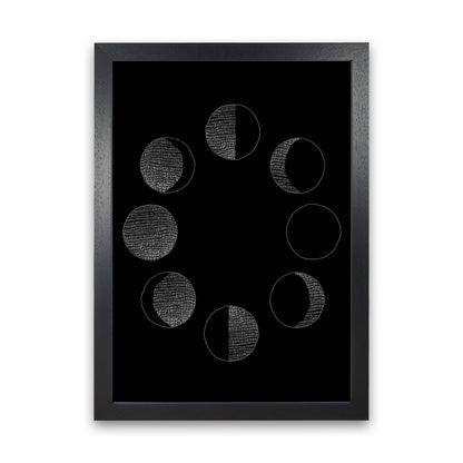 Moon Cycle Invert Art Print by Carissa Tanton Black Grain