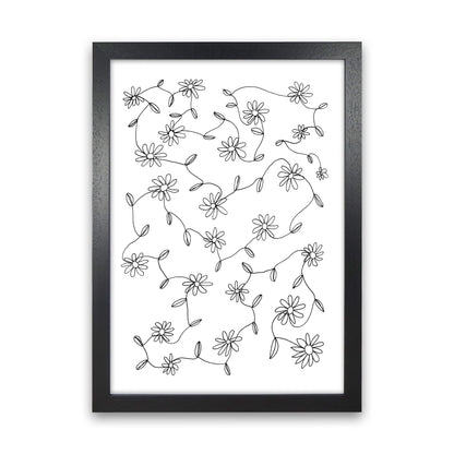 September Daisies Art Print by Carissa Tanton Black Grain