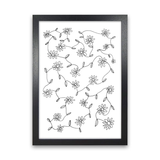 September Daisies Art Print by Carissa Tanton Black Grain