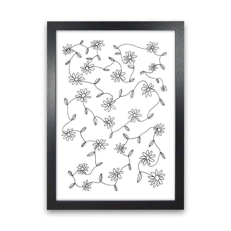 September Daisies Art Print by Carissa Tanton Black Grain