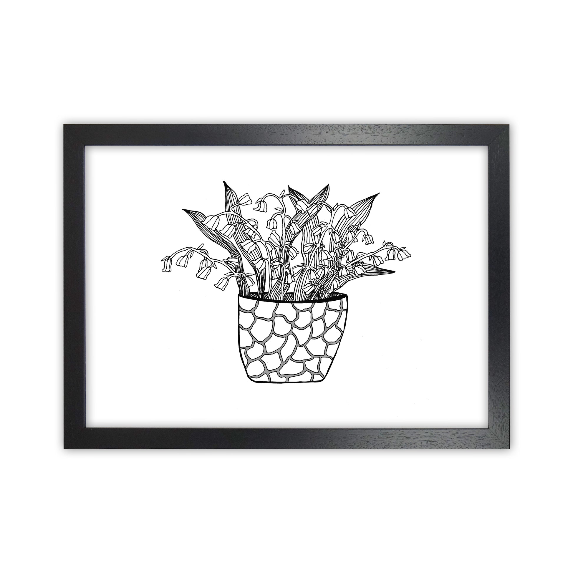 Lily of the Valley Art Print by Carissa Tanton Black Grain