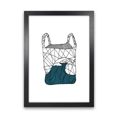 Plastic Bag Blue Art Print by Carissa Tanton Black Grain