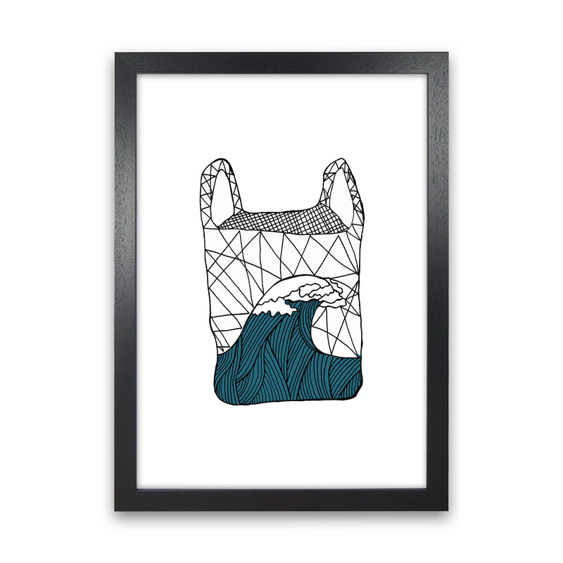 Plastic Bag Blue Art Print by Carissa Tanton Black Grain