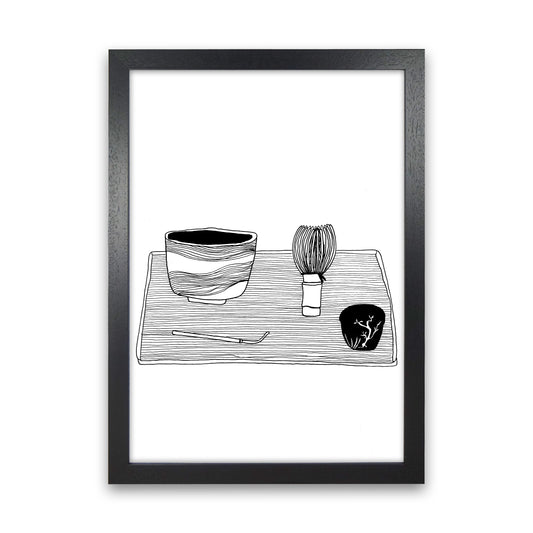 Japanese Matcha Art Print by Carissa Tanton Black Grain