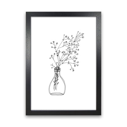 White Flowers Art Print by Carissa Tanton Black Grain