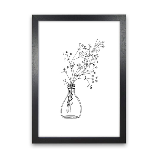 White Flowers Art Print by Carissa Tanton Black Grain