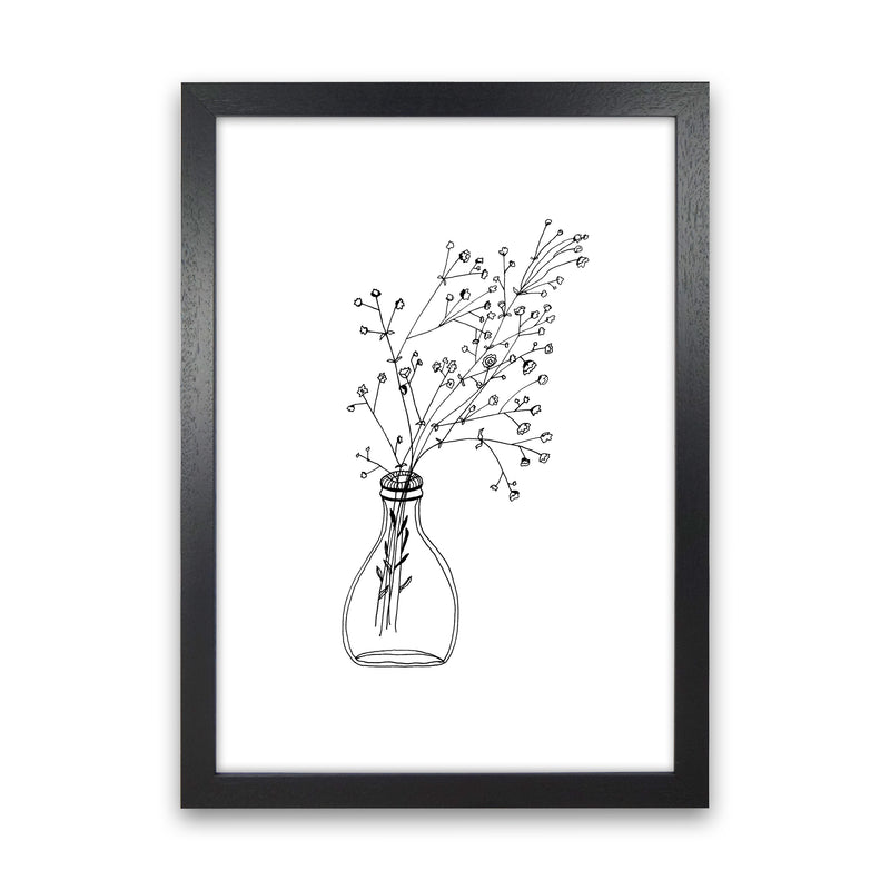 White Flowers Art Print by Carissa Tanton Black Grain